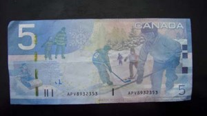 canadian canada money dollar bill hockey